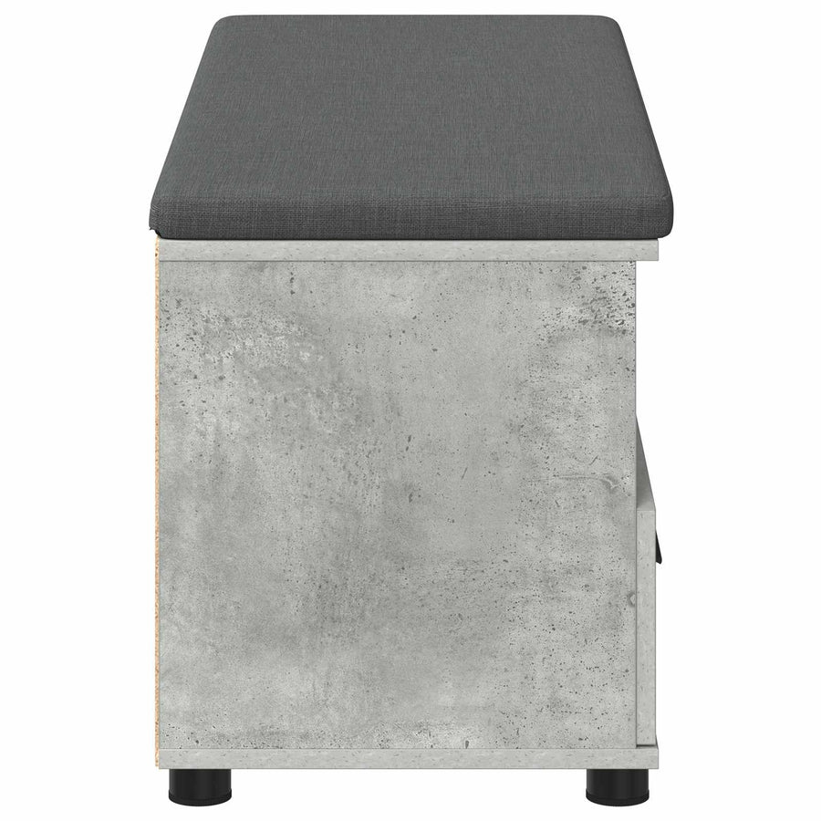 Halbank met kussen met lade Beton Grijs 100 x 38 x 46 cm