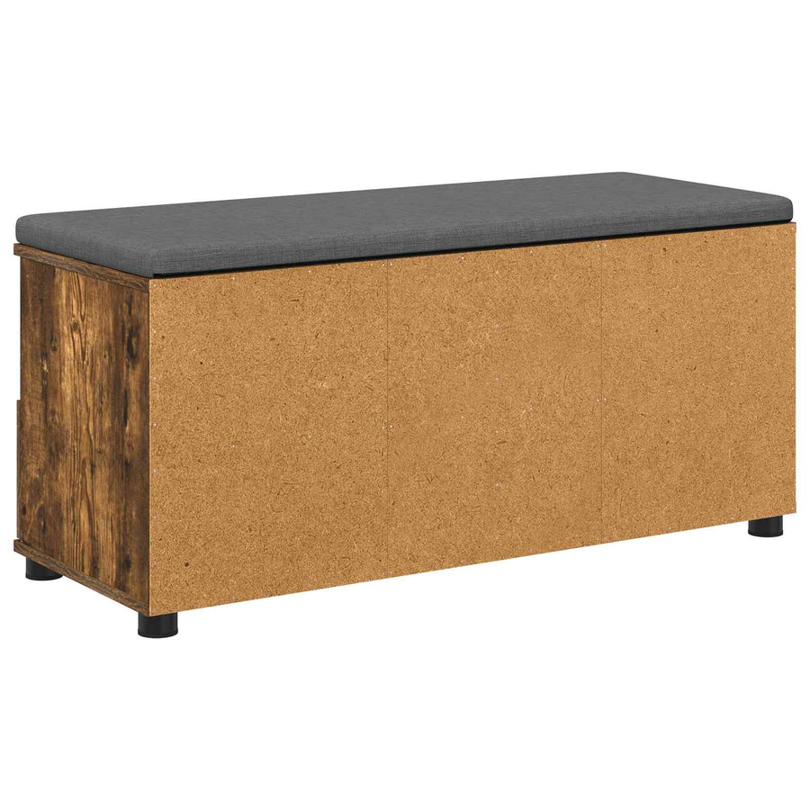 Halbank met kussen met lade Gerookt eiken 100 x 38 x 46 cm