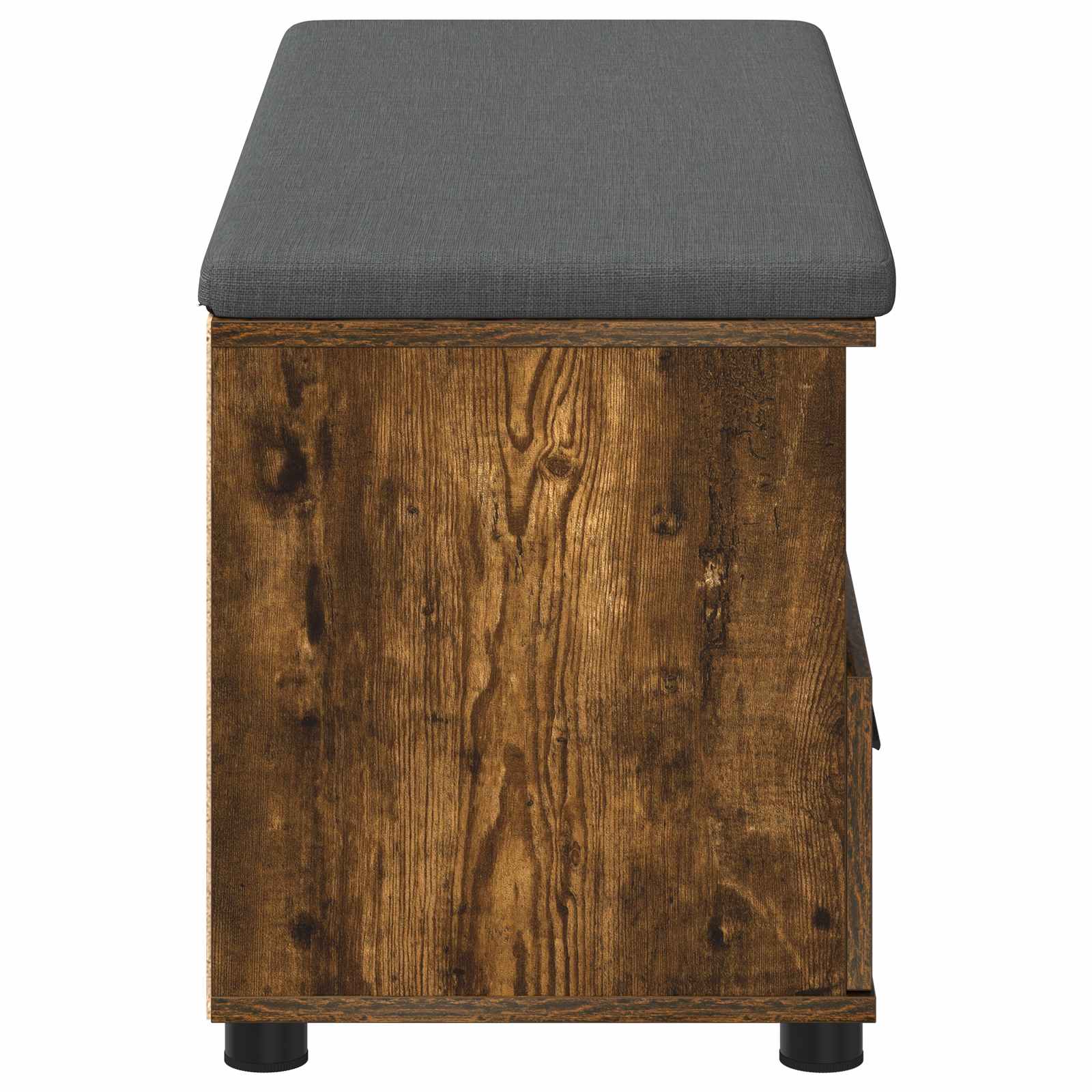 Halbank met kussen met lade Gerookt eiken 100 x 38 x 46 cm