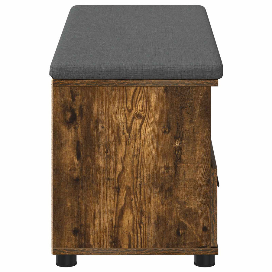 Halbank met kussen met lade Gerookt eiken 100 x 38 x 46 cm