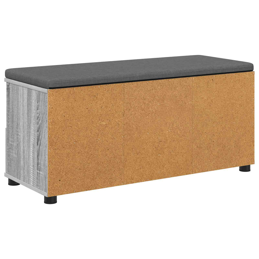 Halbank met kussen met lade Grijs Sonoma 100 x 38 x 46 cm