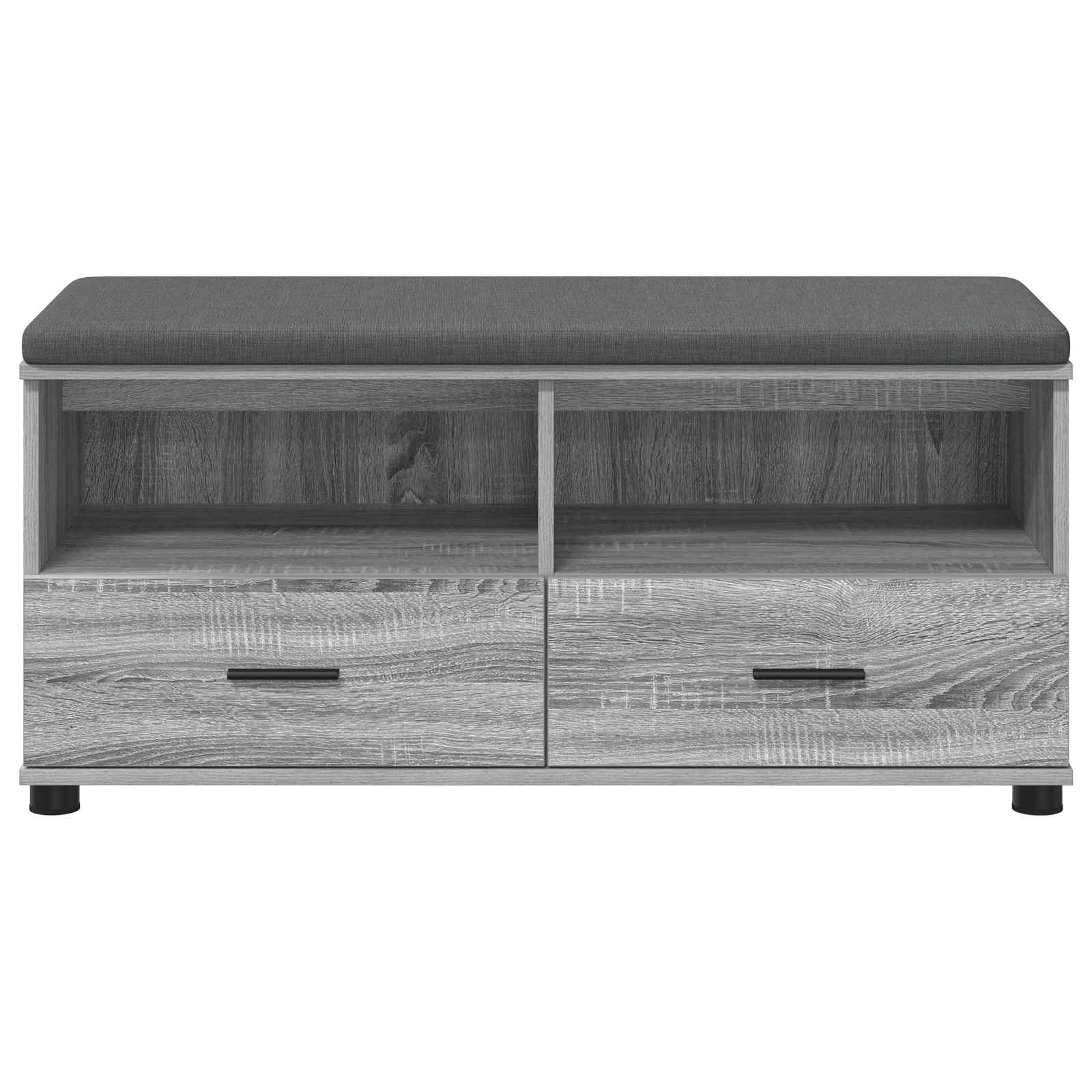 Halbank met kussen met lade Grijs Sonoma 100 x 38 x 46 cm