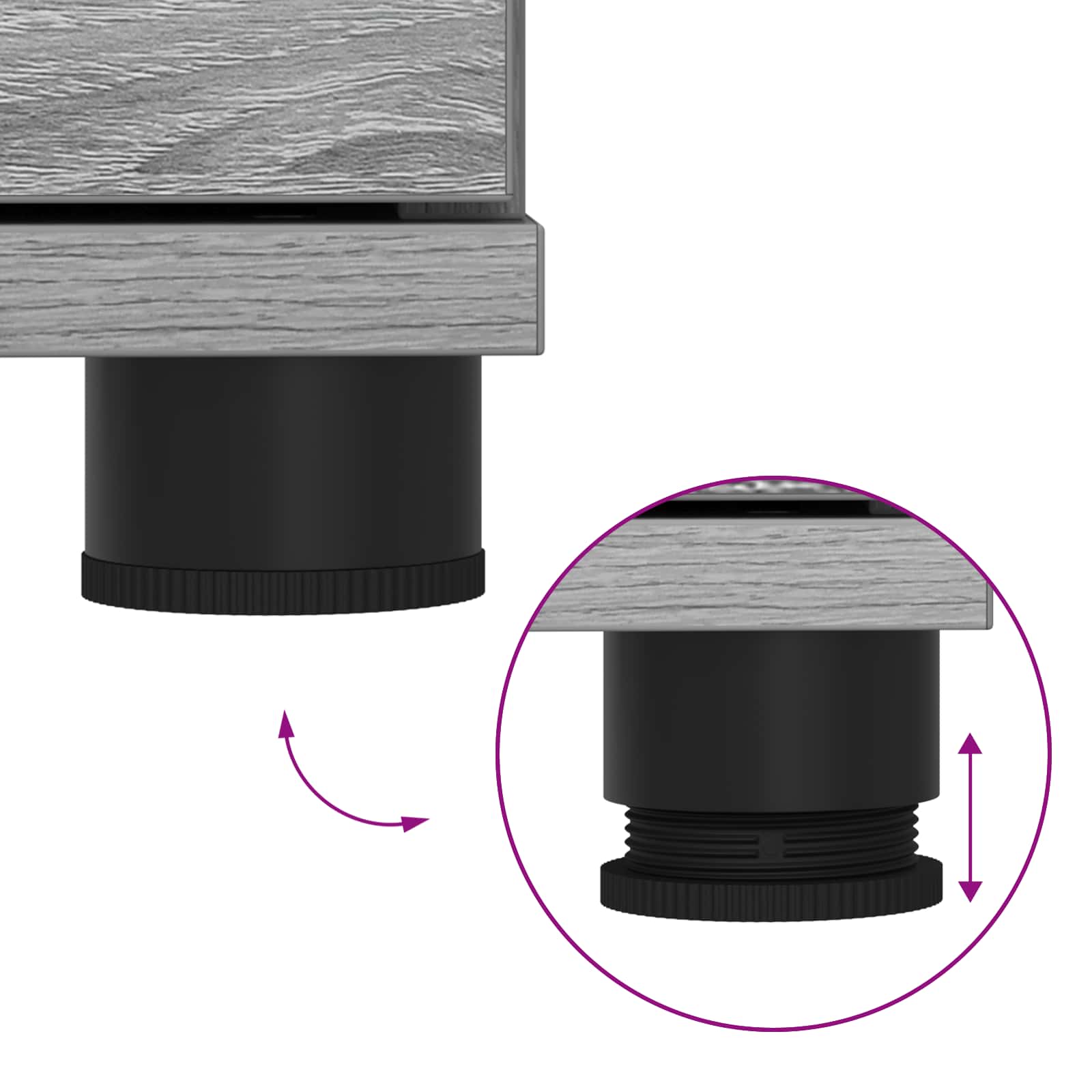 Halbank met kussen met lade Grijs Sonoma 100 x 38 x 46 cm