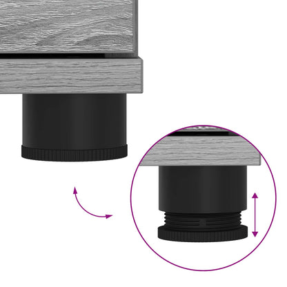 Halbank met kussen met lade Grijs Sonoma 100 x 38 x 46 cm