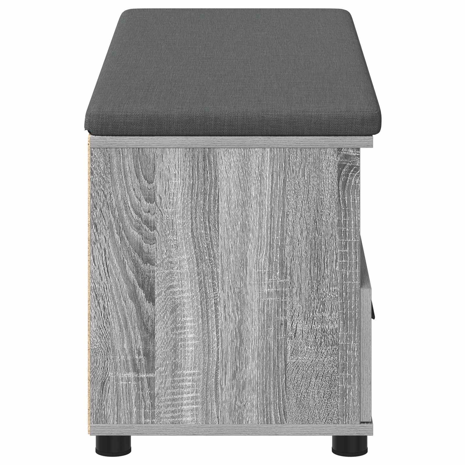 Halbank met kussen met lade Grijs Sonoma 100 x 38 x 46 cm