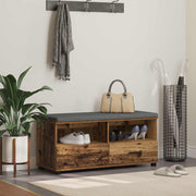 Halbank 100x38x46 cm oudhout met lade en plank
