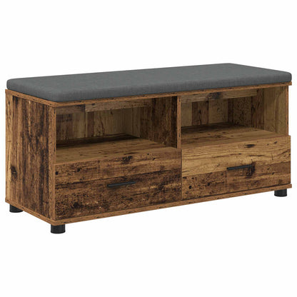 Halbank Oudhout 100 x 38 x 46 cm Spaanplaat en Bekledingsstof