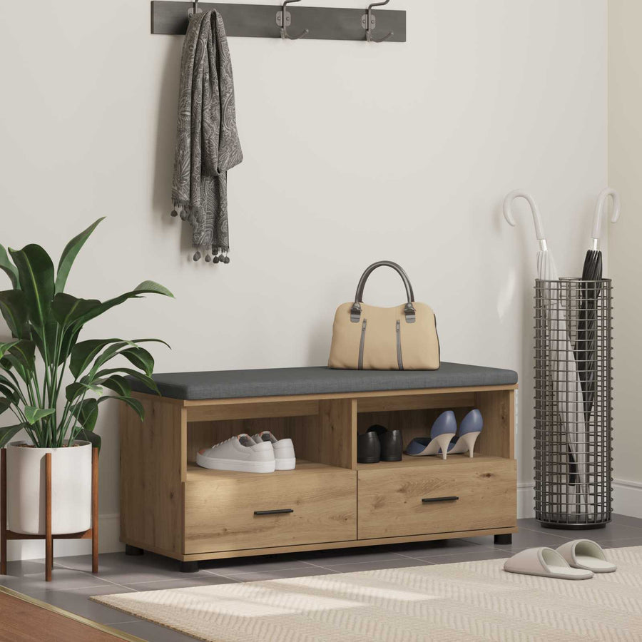 Halbank met kussen met lade Artisan Eiken 100 x 38 x 46 cm