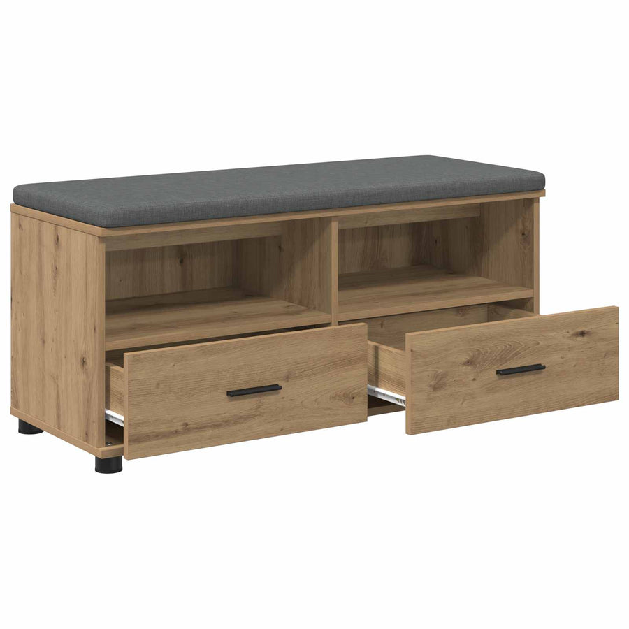 Halbank met kussen met lade Artisan Eiken 100 x 38 x 46 cm