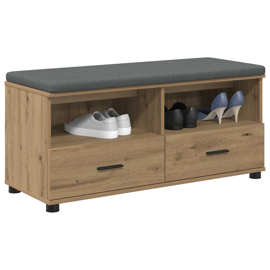 Halbank met kussen met lade Artisan Eiken 100 x 38 x 46 cm