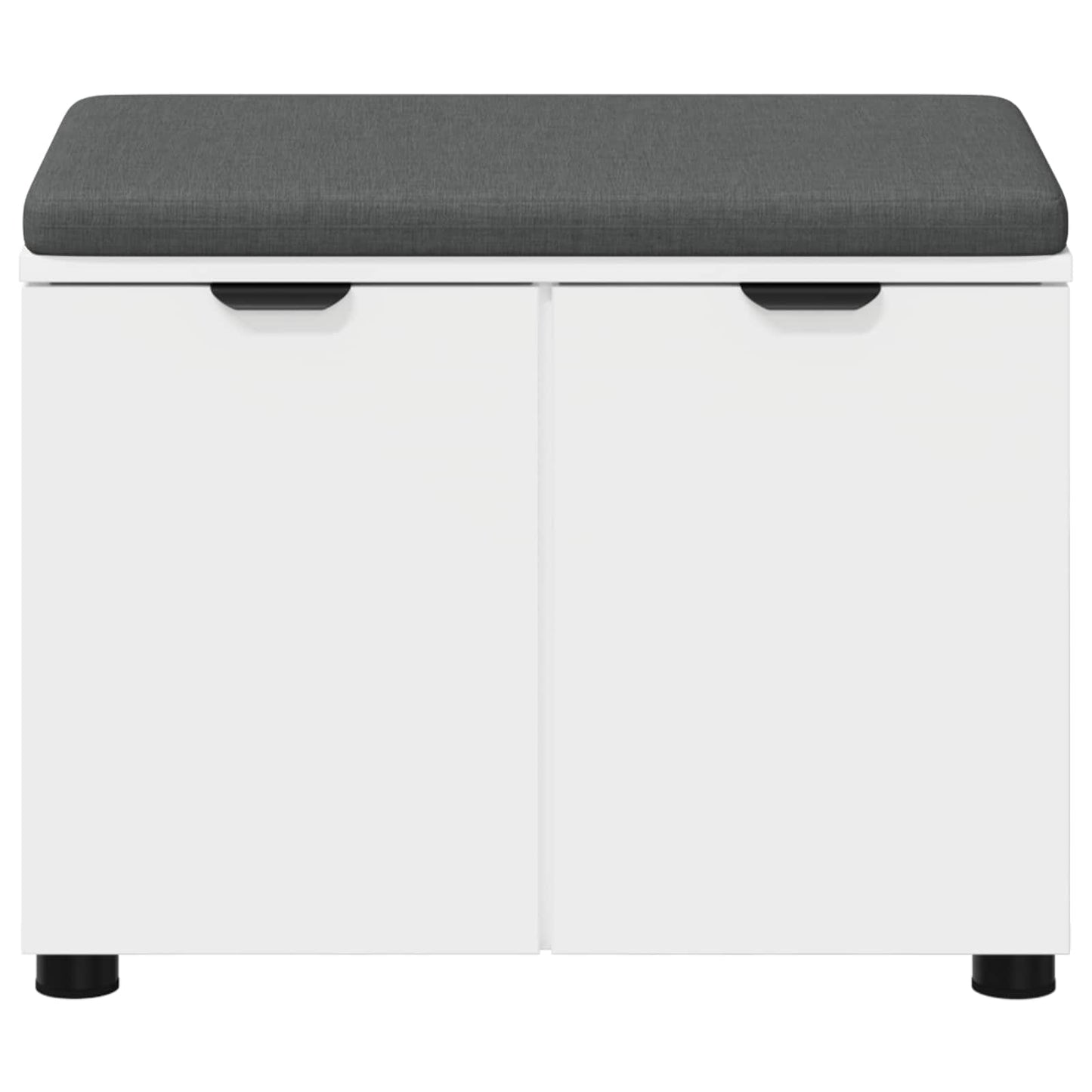 Halbank met kussen met opslag met de deur Wit 60 x 38 x 46 cm