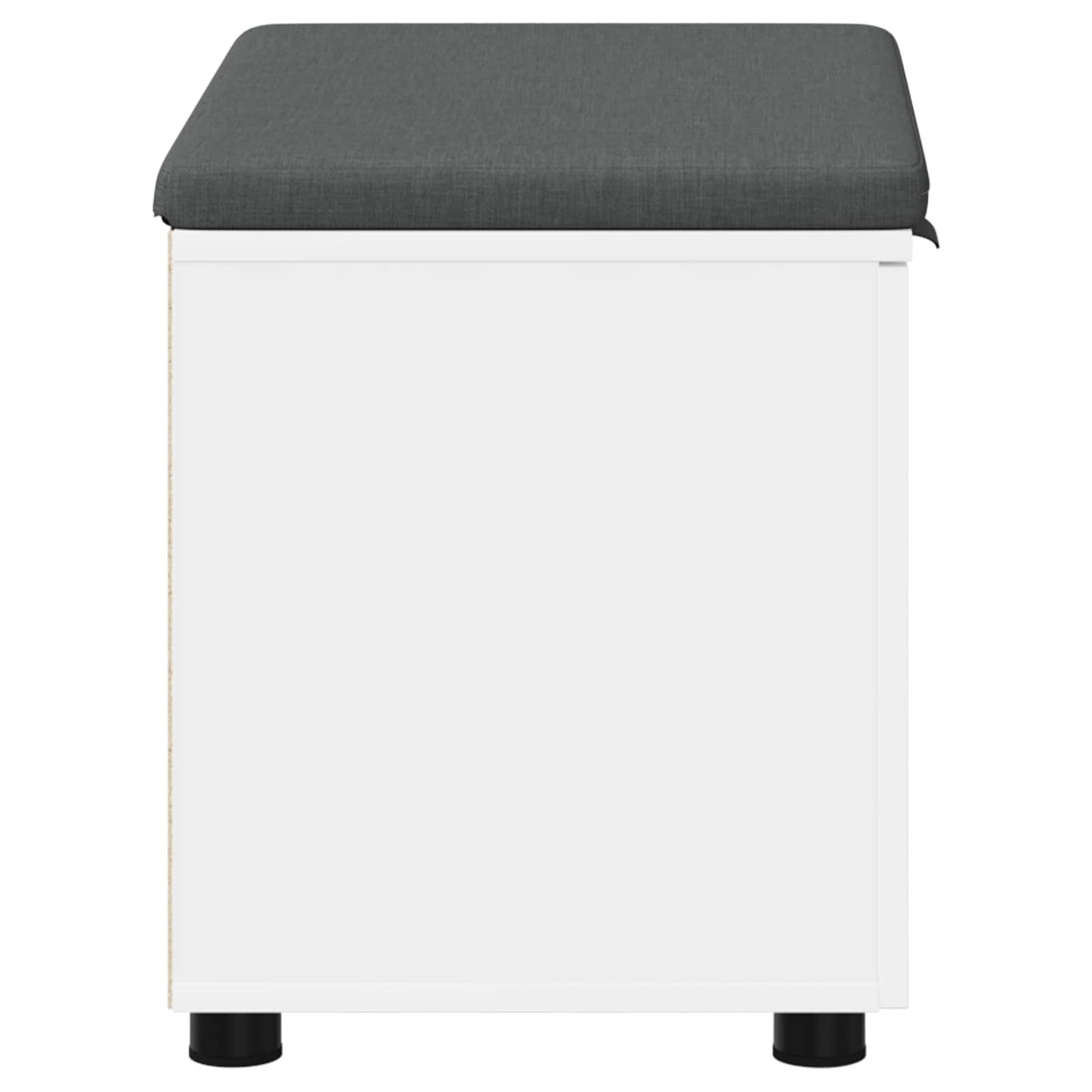 Halbank met kussen met opslag met de deur Wit 60 x 38 x 46 cm