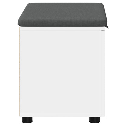 Halbank met kussen met opslag met de deur Wit 60 x 38 x 46 cm