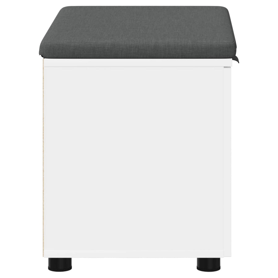Halbank met kussen met opslag met de deur Wit 60 x 38 x 46 cm