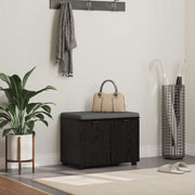Halbank 60x38x46 cm zwart eiken met plank