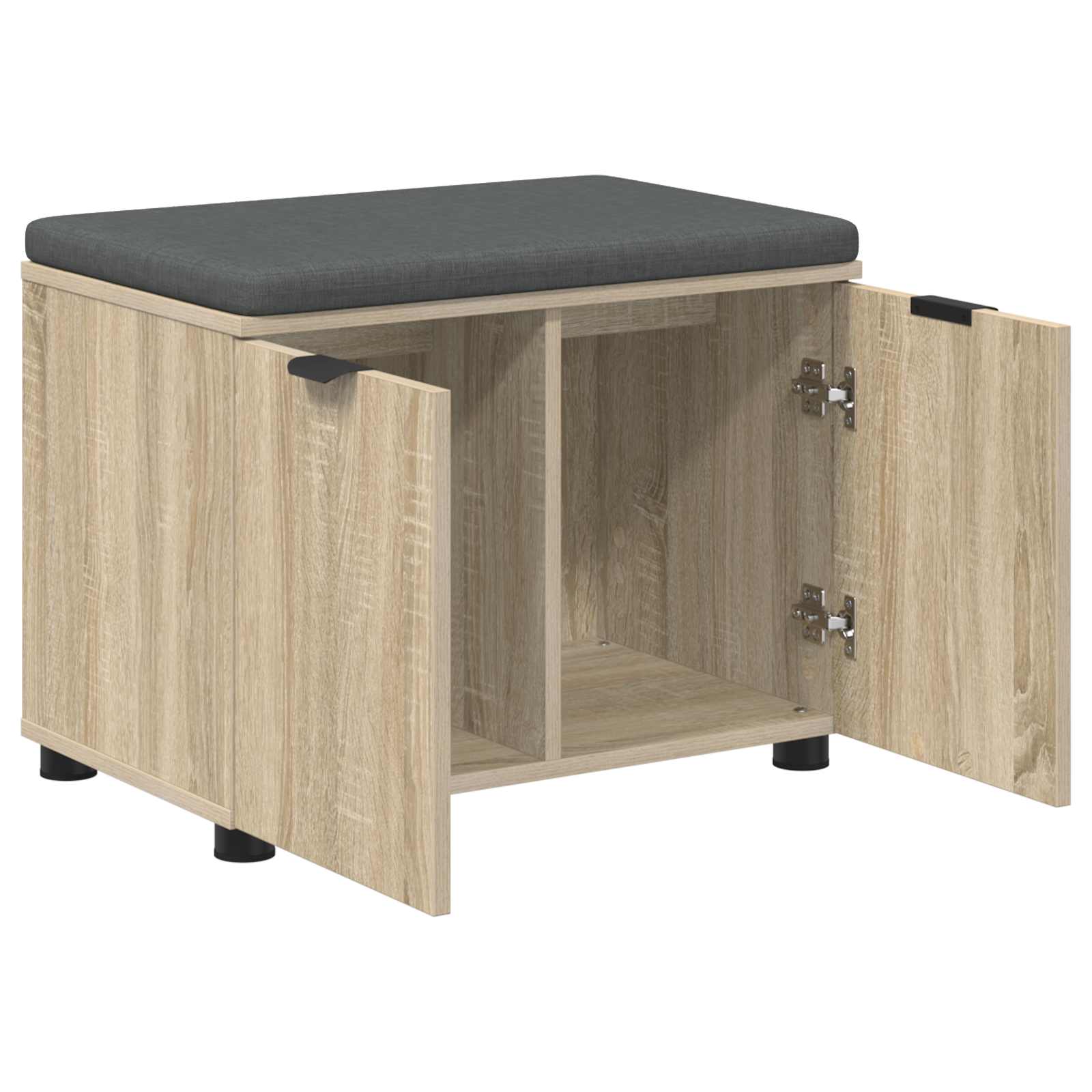 Halbank met kussen met plank Sonoma Eiken 60 x 38 x 46 cm
