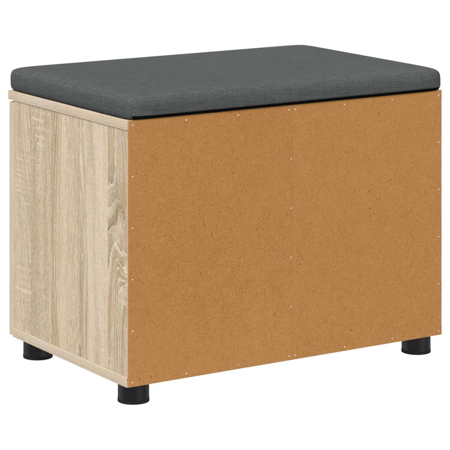 Halbank met kussen met plank Sonoma Eiken 60 x 38 x 46 cm