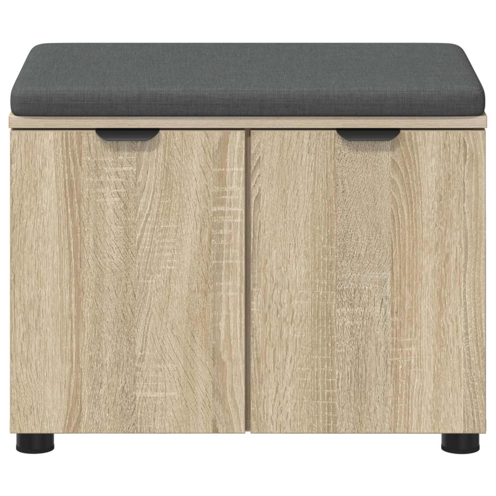 Halbank met kussen met plank Sonoma Eiken 60 x 38 x 46 cm