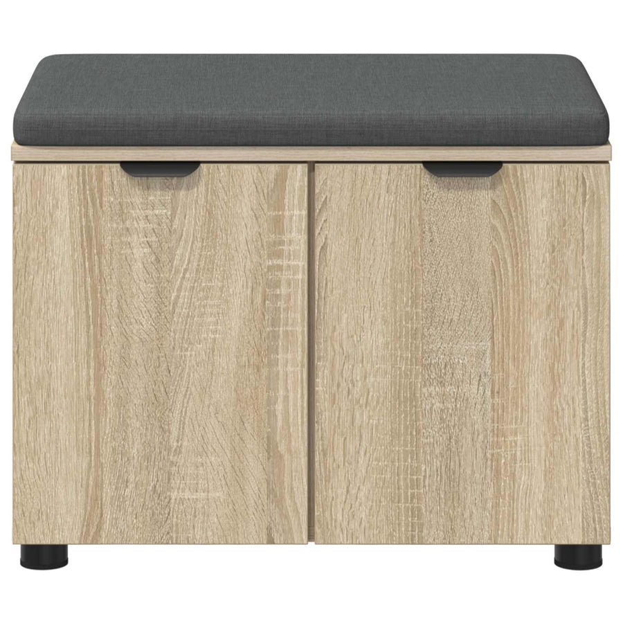 Halbank met kussen met plank Sonoma Eiken 60 x 38 x 46 cm