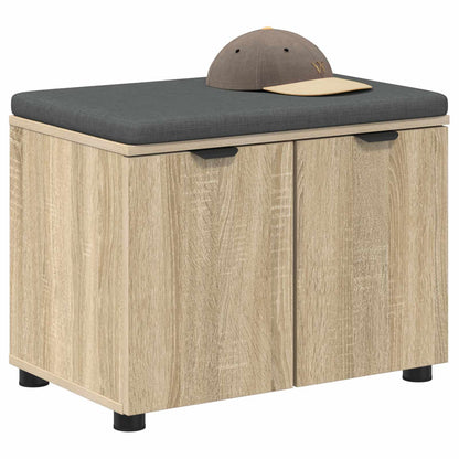 Halbank met kussen met plank Sonoma Eiken 60 x 38 x 46 cm