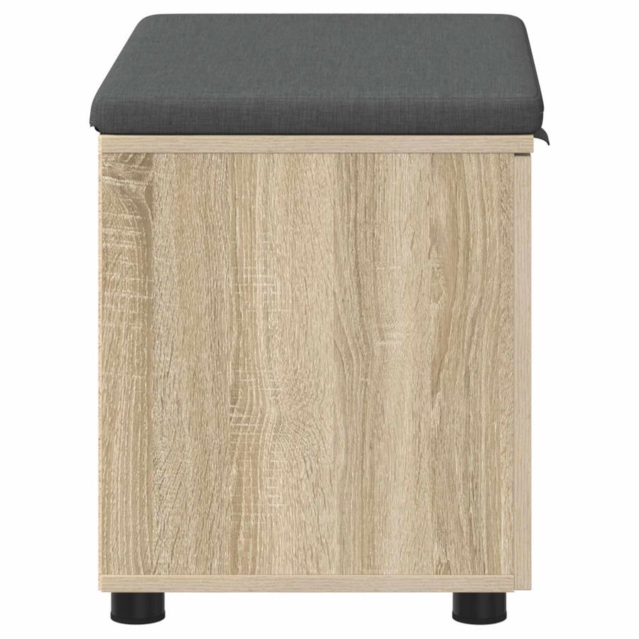 Halbank met kussen met plank Sonoma Eiken 60 x 38 x 46 cm