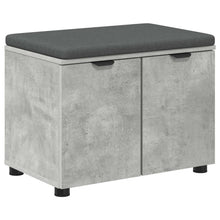 Halbank met kussen met opslag Beton Grijs 60 x 38 x 46 cm