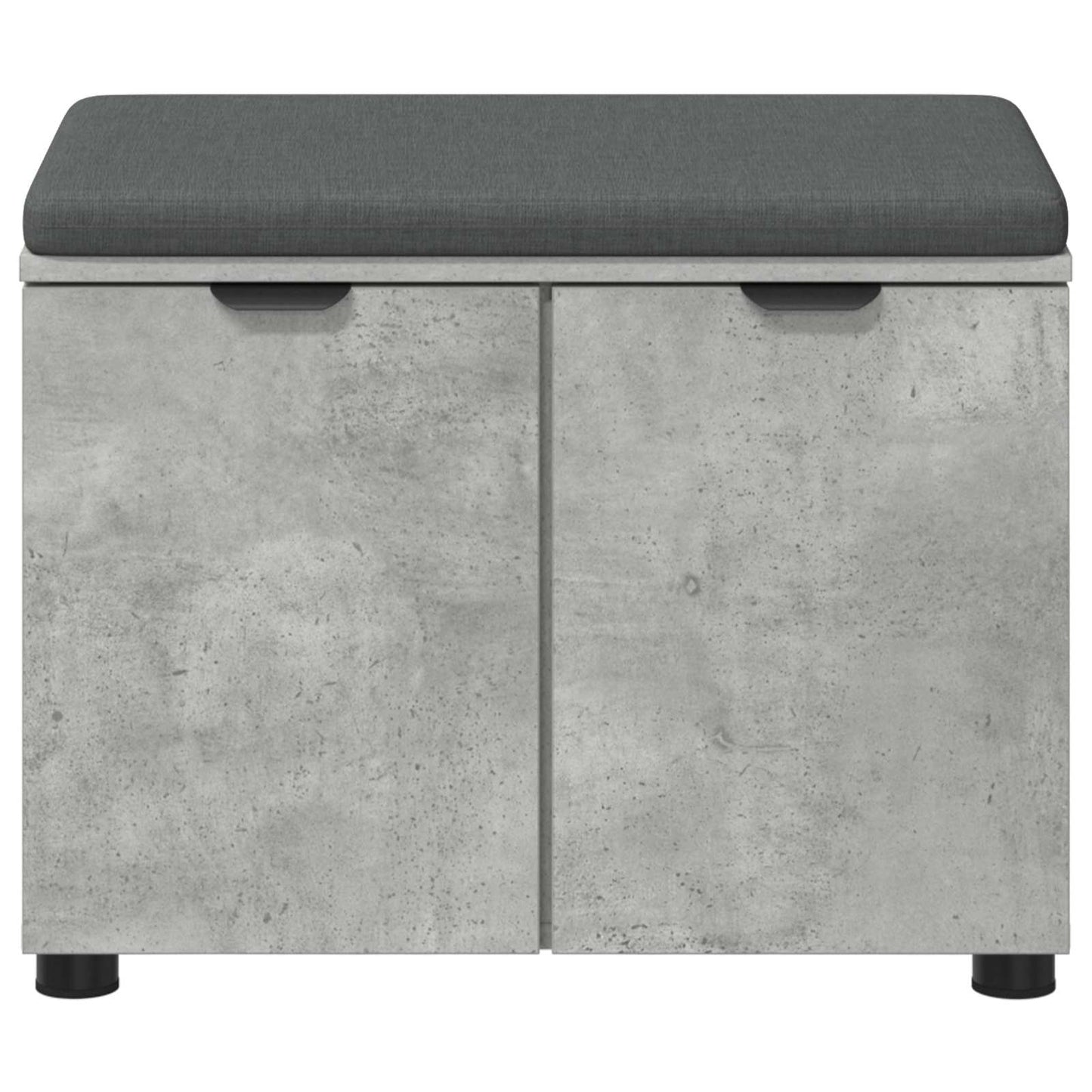 Halbank met kussen met opslag Beton Grijs 60 x 38 x 46 cm