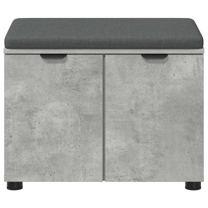 Halbank met kussen met opslag Beton Grijs 60 x 38 x 46 cm