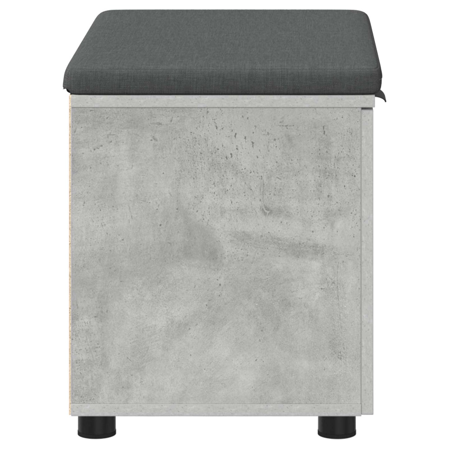 Halbank met kussen met opslag Beton Grijs 60 x 38 x 46 cm