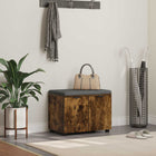 Halbank met plank gerookt eiken 60x38x46 cm