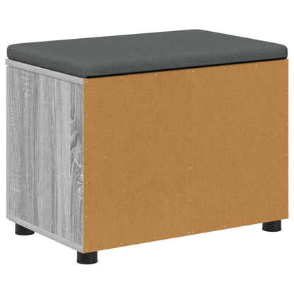 Halbank met kussen met opslag Grijs Sonoma 60 x 38 x 46 cm