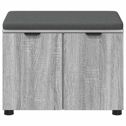 Halbank met kussen met opslag Grijs Sonoma 60 x 38 x 46 cm