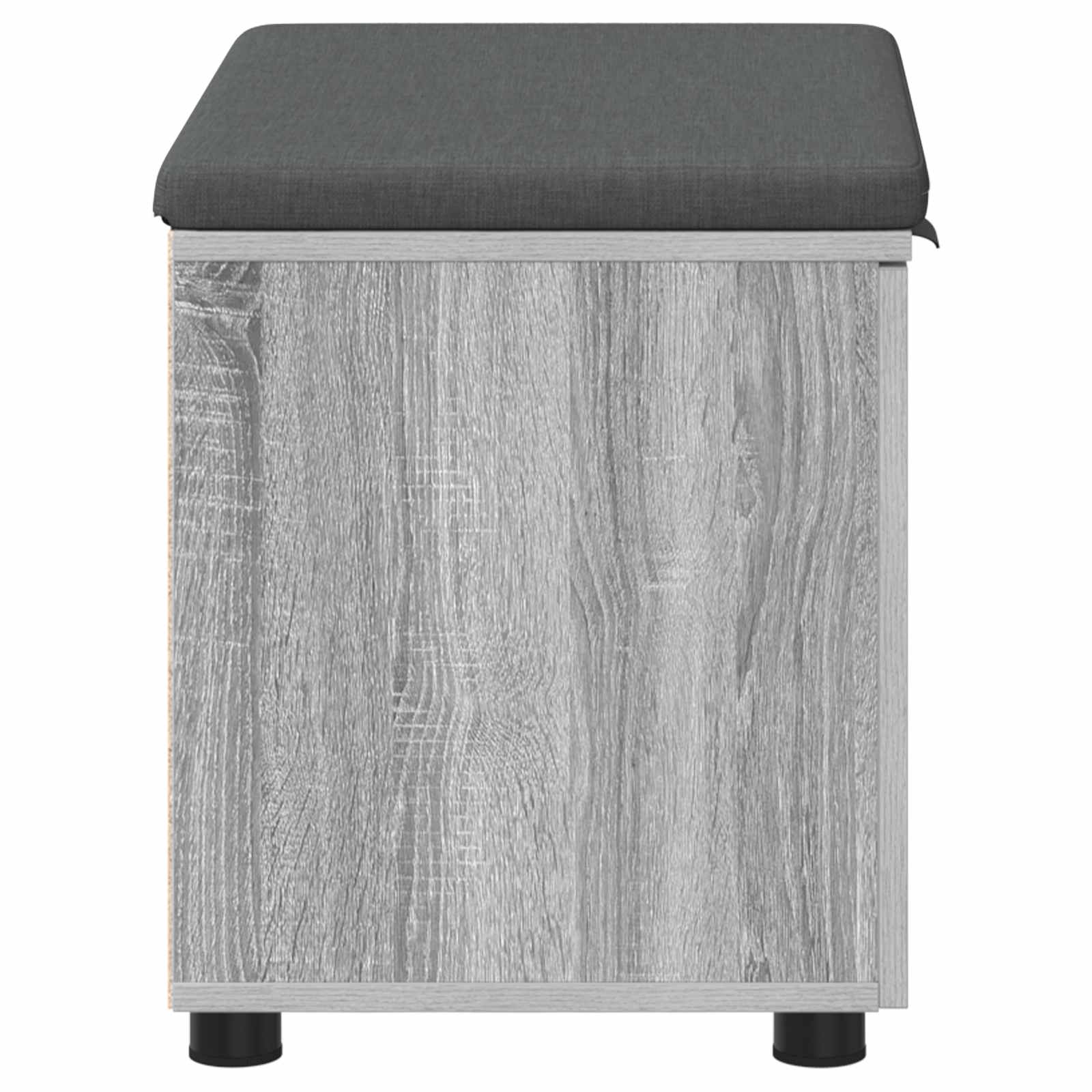 Halbank met kussen met opslag Grijs Sonoma 60 x 38 x 46 cm