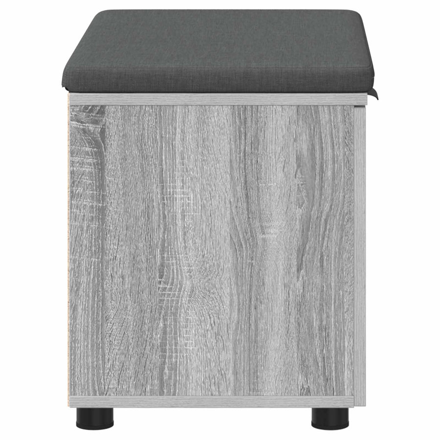 Halbank met kussen met opslag Grijs Sonoma 60 x 38 x 46 cm