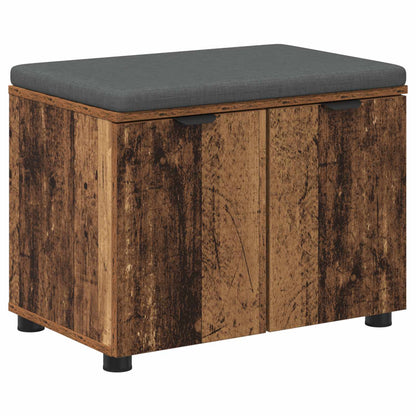 Halbank met kussen met opslag Oudhout 60 x 38 x 46 cm