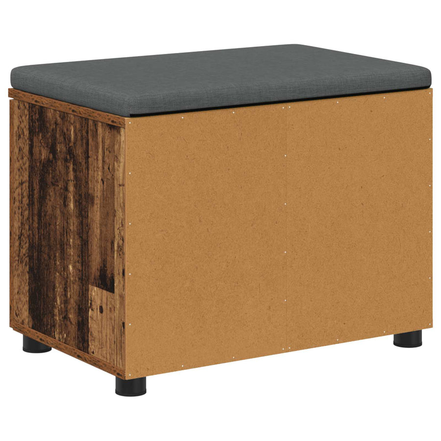 Halbank met kussen met opslag Oudhout 60 x 38 x 46 cm