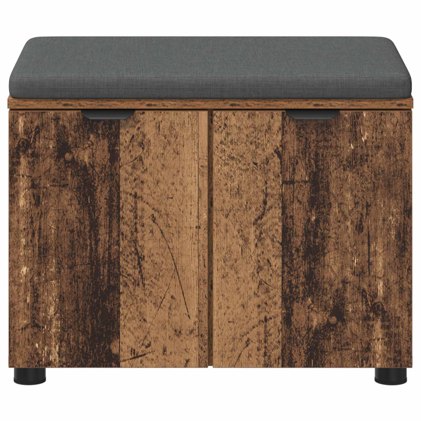 Halbank met kussen met opslag Oudhout 60 x 38 x 46 cm