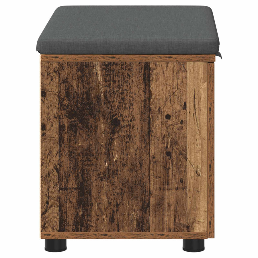 Halbank met kussen met opslag Oudhout 60 x 38 x 46 cm