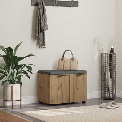 Halbank met kussen met opslag Artisan Eiken 60 x 38 x 46 cm