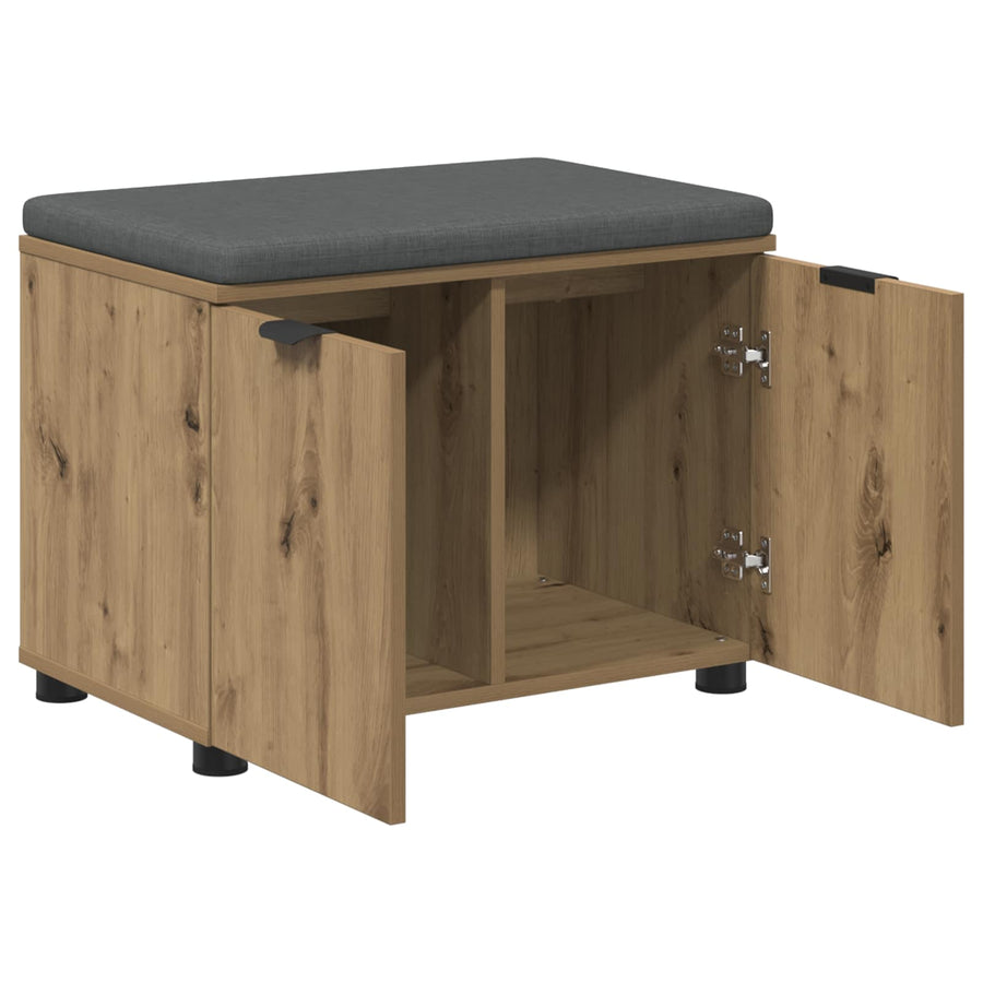 Halbank met kussen met opslag Artisan Eiken 60 x 38 x 46 cm
