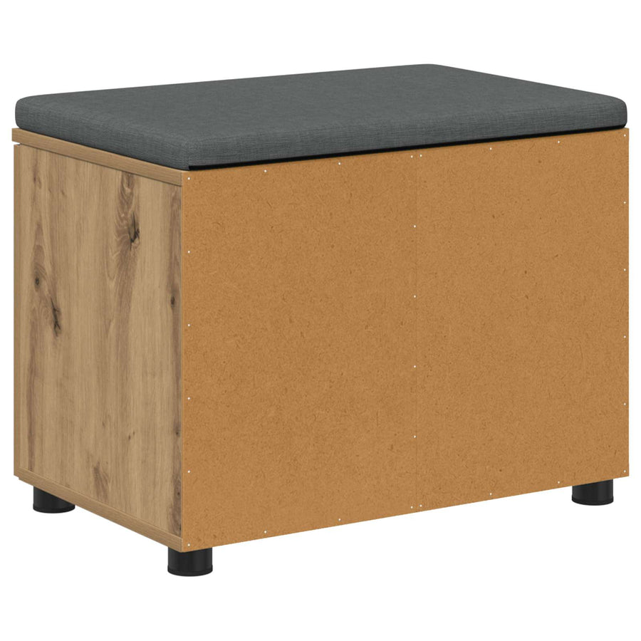 Halbank met kussen met opslag Artisan Eiken 60 x 38 x 46 cm