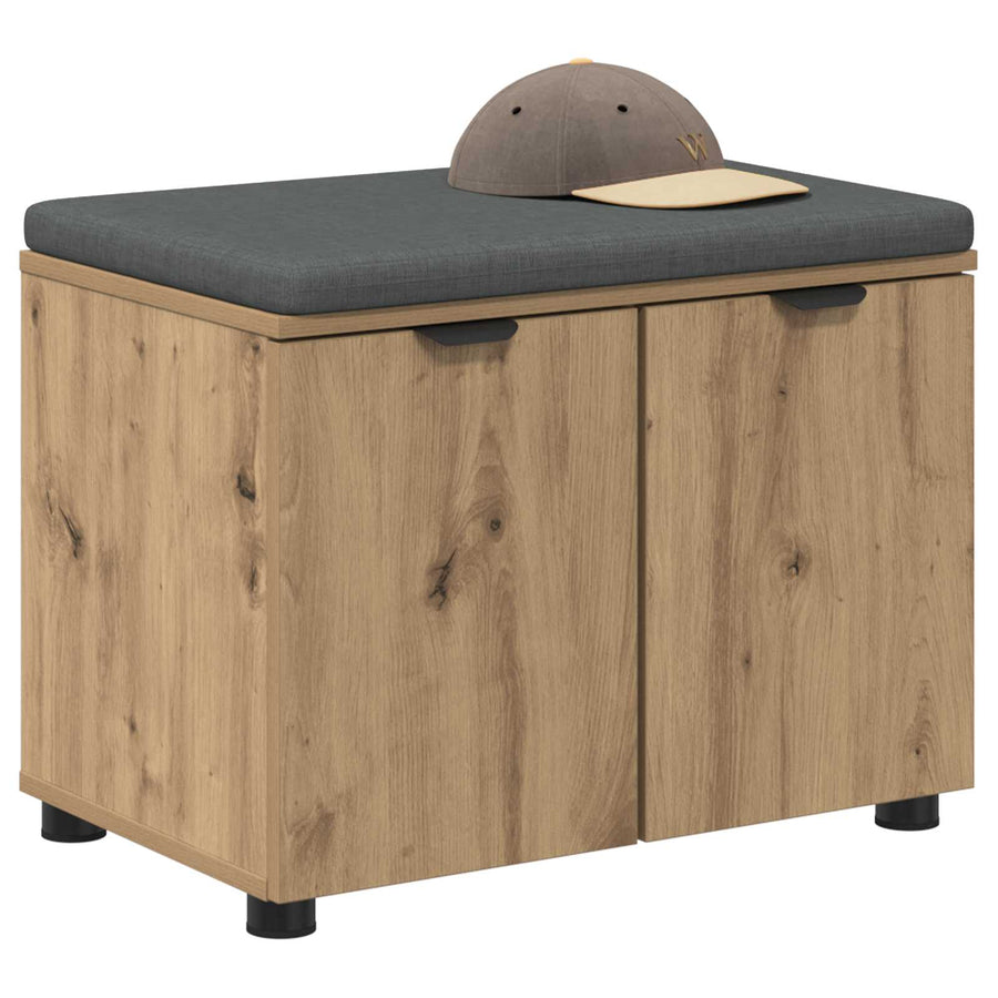 Halbank met kussen met opslag Artisan Eiken 60 x 38 x 46 cm