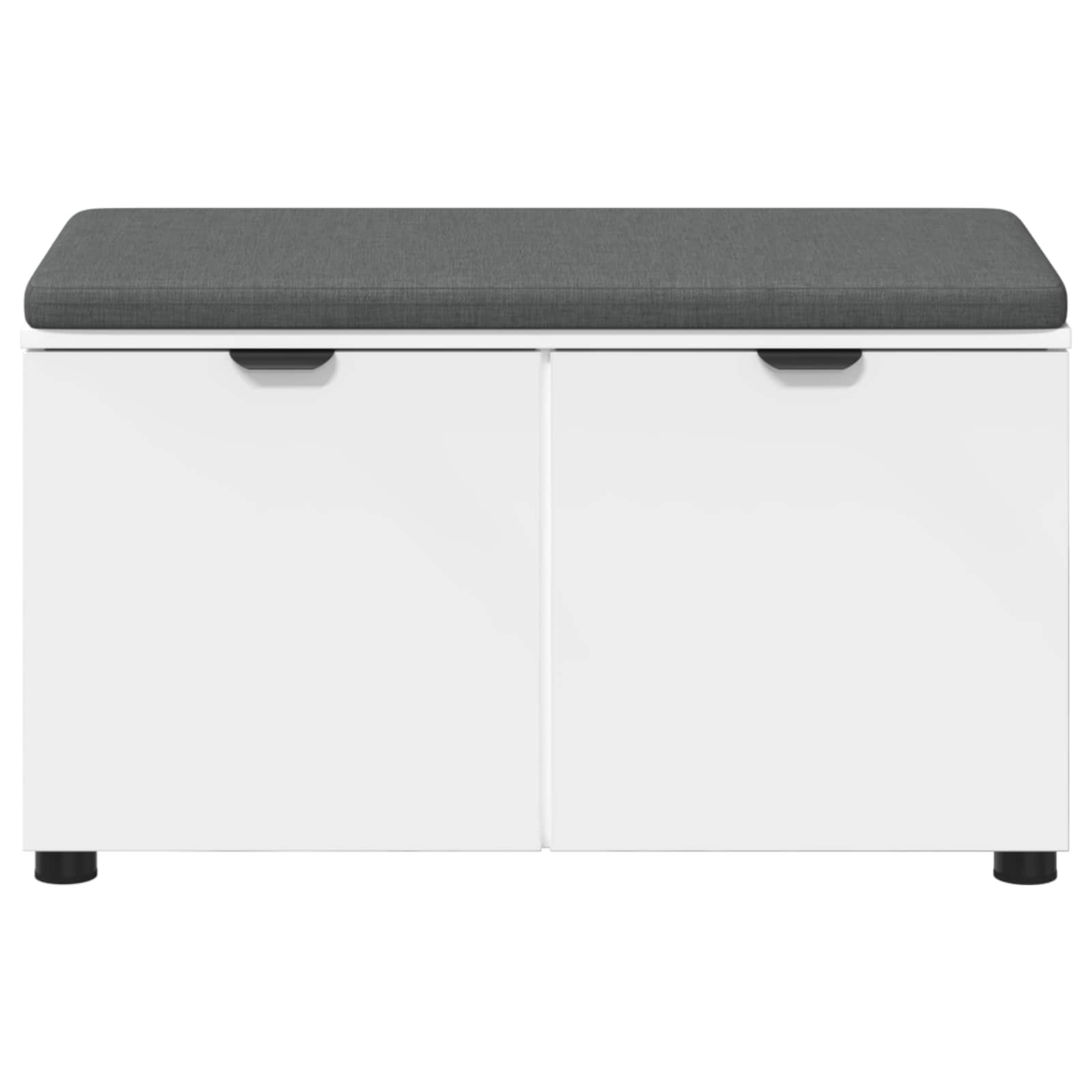 Halbank met kussen met opslag met de deur Wit 80 x 38 x 46 cm