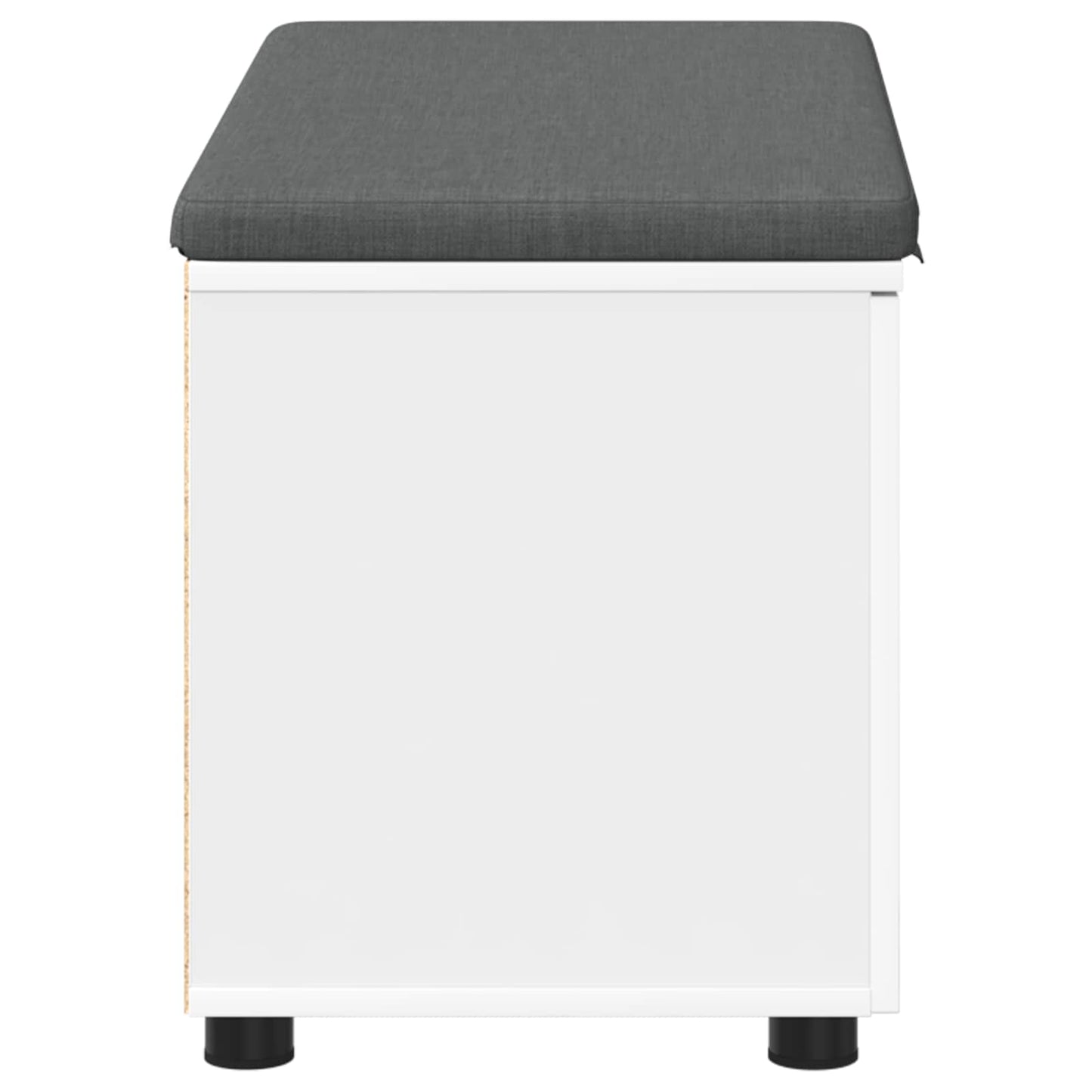 Halbank met kussen met opslag met de deur Wit 80 x 38 x 46 cm
