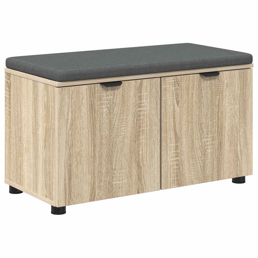 Halbank met kussen met opslag Sonoma Eiken 80 x 38 x 46 cm