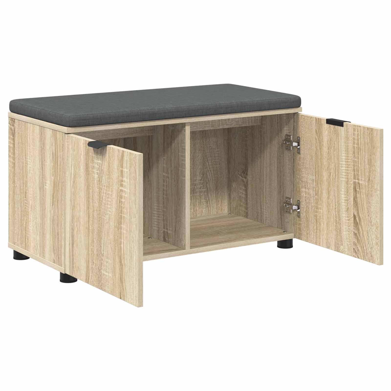 Halbank met kussen met opslag Sonoma Eiken 80 x 38 x 46 cm