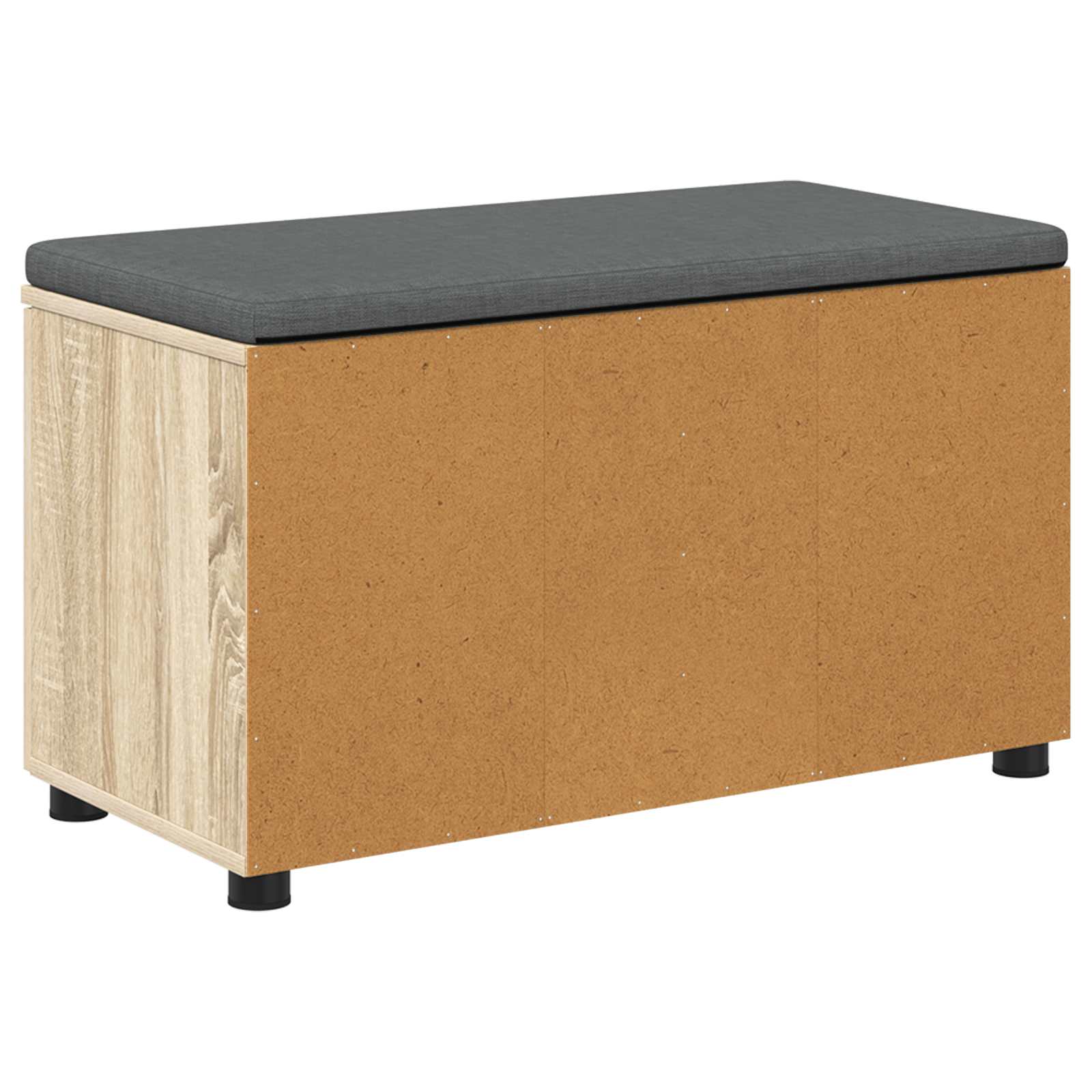 Halbank met kussen met opslag Sonoma Eiken 80 x 38 x 46 cm