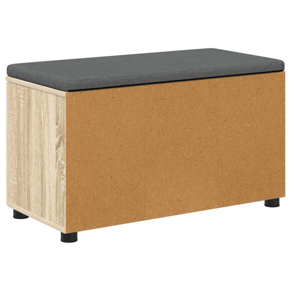 Halbank met kussen met opslag Sonoma Eiken 80 x 38 x 46 cm