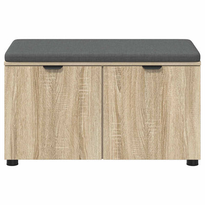 Halbank met kussen met opslag Sonoma Eiken 80 x 38 x 46 cm