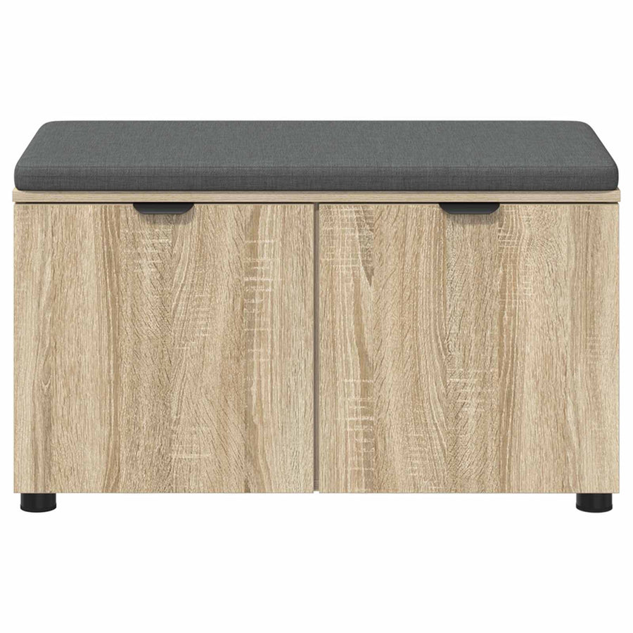 Halbank met kussen met opslag Sonoma Eiken 80 x 38 x 46 cm